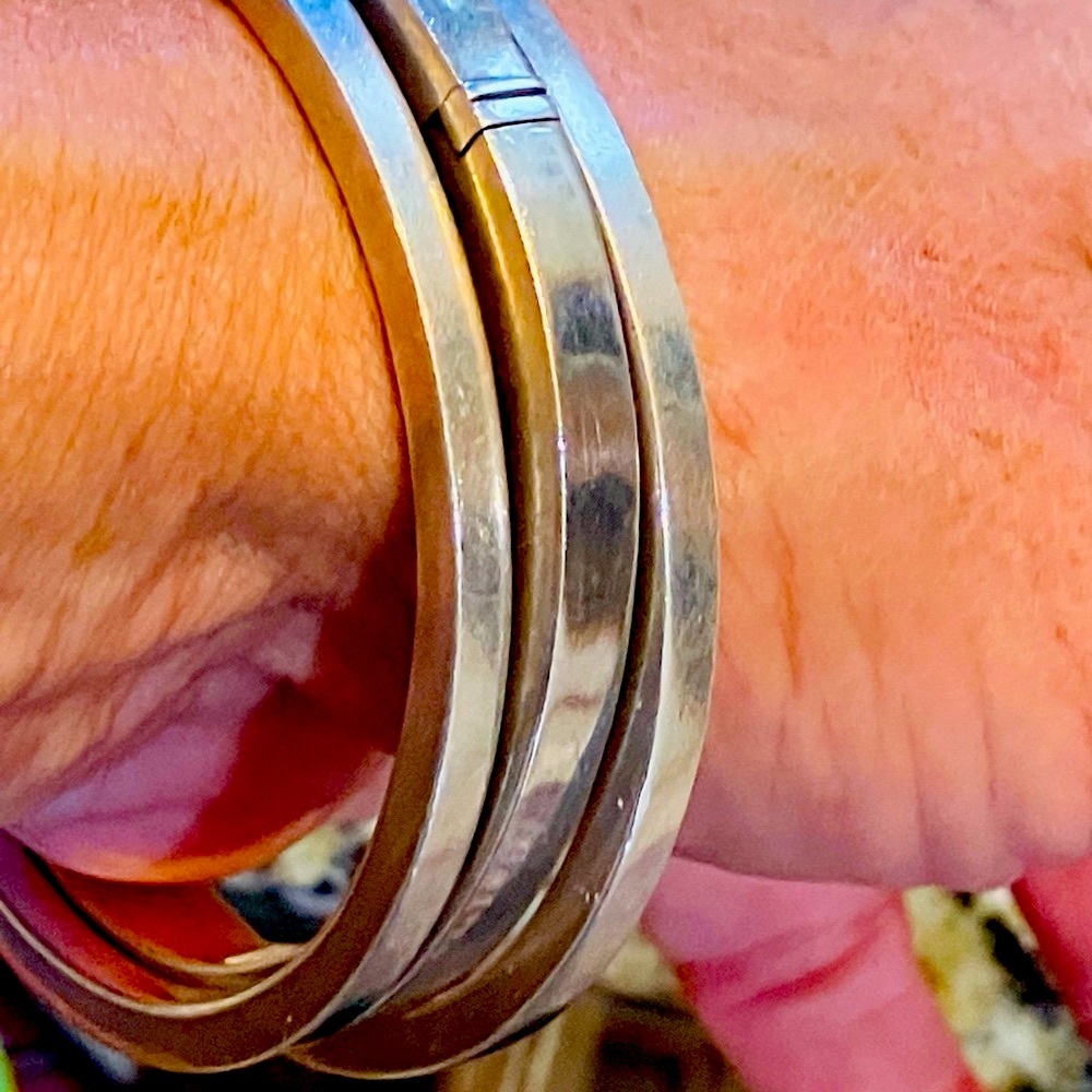Set of 3 Sterling Silver Bangle Bracelets